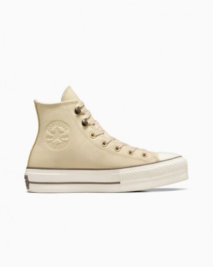 Beige Converse Chuck Tayor All Star Lift Women Platform Shoes Canada | C-59682179