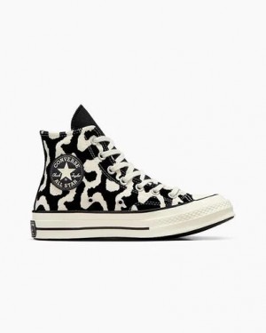 Black Converse Chuck 70 Leopard Remix Women Sneakers Canada | C-30957819