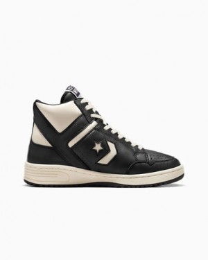 Black / Beige White / Black Converse Weapon Leather Men Boots Canada | C-31274509