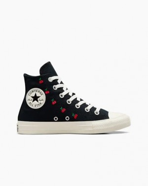 Black / Red Converse Chuck Taylor All Star Cherries Women Sneakers Canada | C-29341709