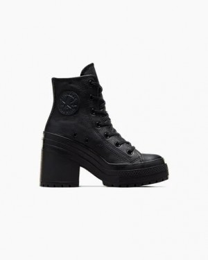 Black / White Converse Chuck 70 De Luxe Heel Leather Women Sneakers Canada | C-64705319