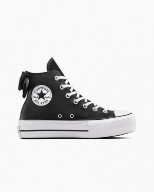 Black / White Converse Chuck Taylor All Star Lift Women Platform Shoes Canada | C-58397619