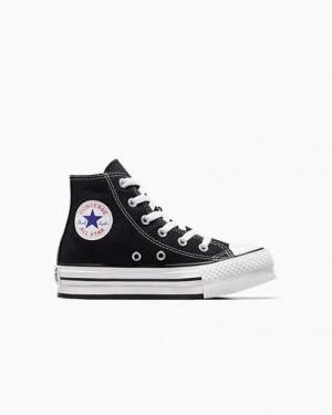 Black / White Converse Chuck Taylor All Star EVA Lift Kids' Platform Shoes Canada | C-02619389