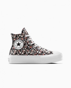 Black / White Converse Chuck Taylor All Star Lift Women Platform Shoes Canada | C-90465719