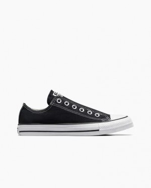 Black / White Converse Chuck Taylor All Star Women Slip On Shoes Canada | C-48612509