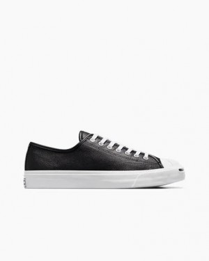 Black / White Converse Jack Purcell Leather Men Tennis Shoes Canada | C-58934019