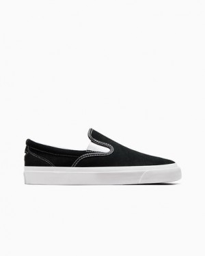 Black / White Converse One Star CC Pro Suede Slip Men Skate Shoes Canada | C-09734829