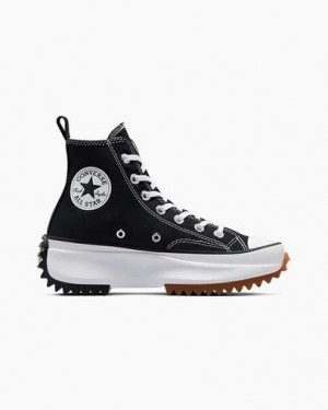 Black / White Converse Run Star Hike Women Platform Shoes Canada | C-12380979