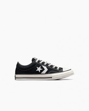 Black / White Converse Star Player 76 Foundational Kids' Canvas Shoes Canada | C-78421369