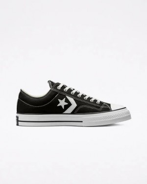 Black / White Converse Star Player 76 Premium Women Canvas Shoes Canada | C-92754169