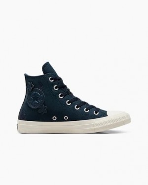 Blue Converse Chuck Taylor All Star 3D Florals Women Sneakers Canada | C-58467099