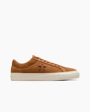 Brown Converse CONS One Star Pro Nubuck Women Skate Shoes Canada | C-09137249
