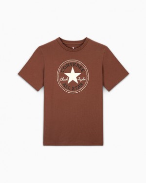Brown Converse Go-To All Star Patch Standard-Fit Women T Shirts Canada | C-50829619