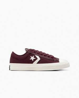 Burgundy / Purple / Black Converse Star Player 76 Suede Men Skate Shoes Canada | C-09526379