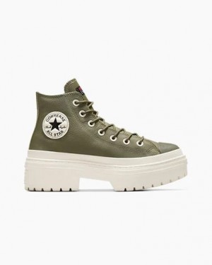 Dark Green / Black Converse Chuck Taylor All Star Lugged Heel Platform Waterproof Women Boots Canada | C-45629089