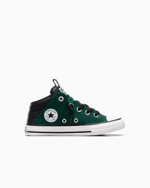 Green / Black / White Converse Chuck Taylor All Star Axel Sporty Easy-On Kids' Boots Canada | C-49603759