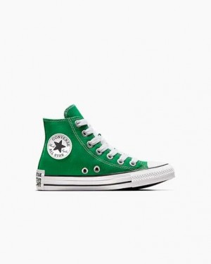 Green / White / Black Converse Chuck Taylor All Star Sketch Kids' Sneakers Canada | C-07621959