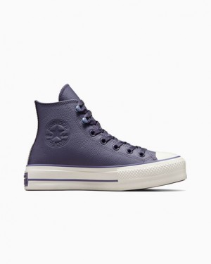 Grey Purple / Lavender Grey Converse Chuck Tayor All Star Lift Women Platform Shoes Canada | C-32571409