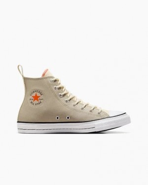 Grey / Beige White Converse Chuck Taylor All Star Vintage Athletic Men Sneakers Canada | C-15890349