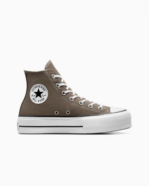 Grey / White / Black Converse Chuck Taylor All Star Lift Platform Women Canvas Shoes Canada | C-85263719
