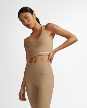 Khaki Converse Wordmark Women Bra Canada | C-57148399