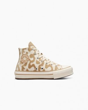 Multicolor Converse Chuck Taylor All Star EVA Lift Leopard Kids' Sneakers Canada | C-19807349