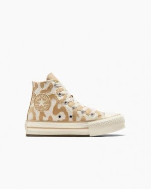 Multicolor Converse Chuck Taylor All Star EVA Lift Leopard Kids' Sneakers Canada | C-37549609