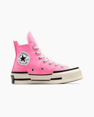Pink / Black Converse Chuck 70 Plus Women Sneakers Canada | C-12389549