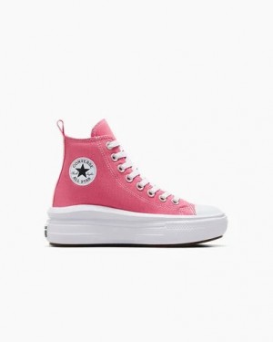 Pink / White / Black Converse Chuck Taylor All Star Move Platform Kids' Canvas Shoes Canada | C-26537919