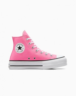 Pink / White / Black Converse Chuck Taylor All Star Lift Platform Women Canvas Shoes Canada | C-42096159