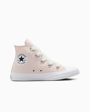 Pink / White / Black Converse Chuck Taylor All Star Crochet Laces Women Sneakers Canada | C-19843659