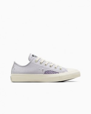 Purple Blue Grey Converse Chuck Taylor All Star Pearls & Studs Women Sneakers Canada | C-37906159