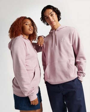 Purple Converse Go-To Embroidered Star Chevron Standard-Fit Fleece Men Hoodie Canada | C-35290749