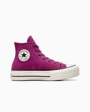 Purple / Black Converse Chuck Taylor All Star Lift Women Platform Shoes Canada | C-86974039