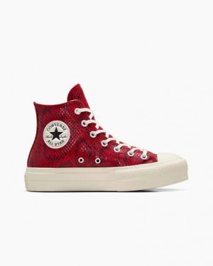 Red Converse Chuck Taylor All Star Lift Women Platform Shoes Canada | C-01436289