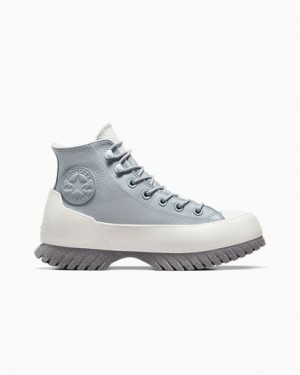 Silver / Grey Converse Chuck Taylor All Star Lugged 2.0 Platform Leather Women Boots Canada | C-53480199