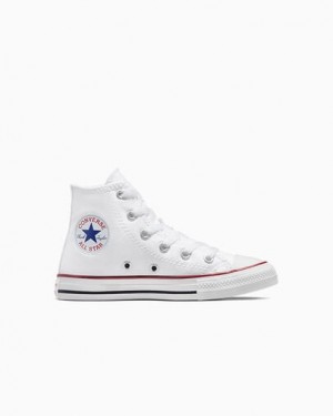 White Converse Chuck Taylor All Star Classic Kids' Sneakers Canada | C-10849379