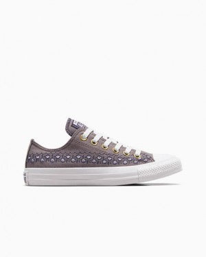 White Converse Chuck Taylor All Star Embroidered Florals Women Sneakers Canada | C-96234809