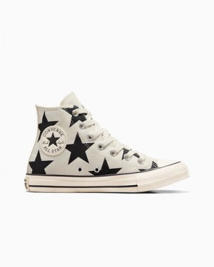 White Converse Chuck Taylor All Star Large Stars Women Sneakers Canada | C-43957089