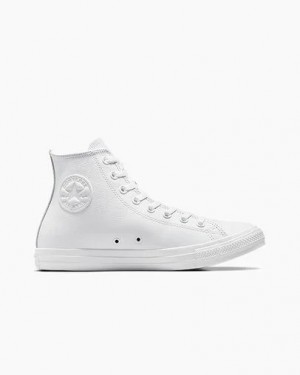 White Converse Chuck Taylor All Star Leather Men Sneakers Canada | C-27518949