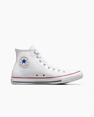 White Converse Chuck Taylor All Star Leather Women Sneakers Canada | C-41596289