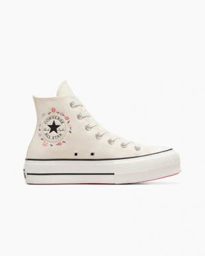 White Converse Chuck Taylor All Star Lift Women Platform Shoes Canada | C-93750619