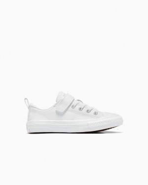 White Converse Chuck Taylor All Star Malden Street Leather Kids' Sneakers Canada | C-50367489
