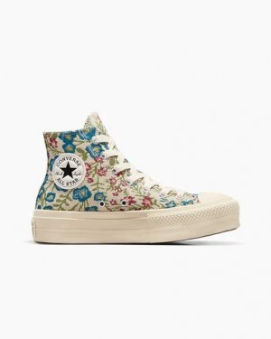 White / Beige White / Black Converse Chuck Taylor All Star Lift Women Platform Shoes Canada | C-21453899