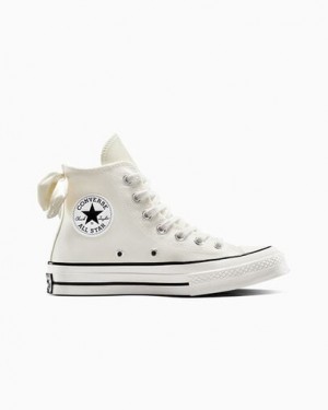 White / Black Converse Chuck 70 Bows Women Sneakers Canada | C-38569729