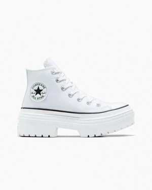 White / Black Converse Chuck Taylor All Star Lugged Heel Platform Women Boots Canada | C-52839619