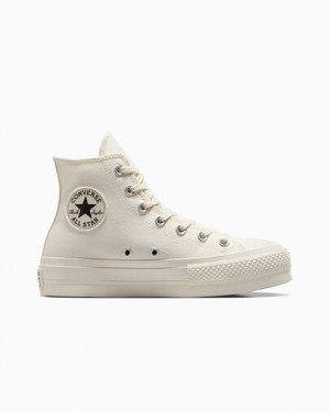 White / Black Converse Chuck Taylor All Star Lift Women Platform Shoes Canada | C-98715049