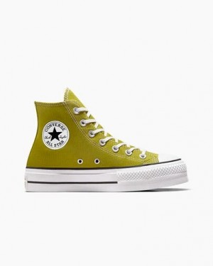 White / Black Converse Chuck Taylor All Star Lift Platform Women Canvas Shoes Canada | C-95147069