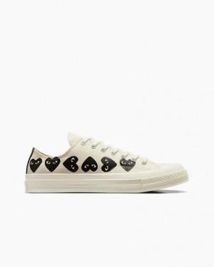 White / Black Converse Converse x PLAY Comme des Garçons Chuck 70 Multi Heart Women Sneakers Canada | C-13482579