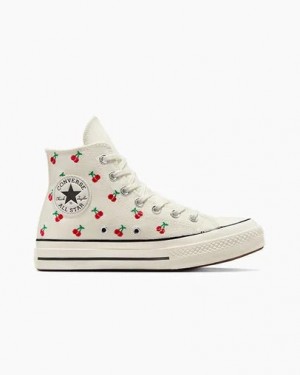 White / Black / Red Converse Chuck 70 Cherries Women Sneakers Canada | C-47081399